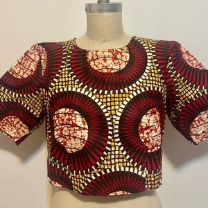 Stylish African Prints 100% cotton Women's Top - XS/S